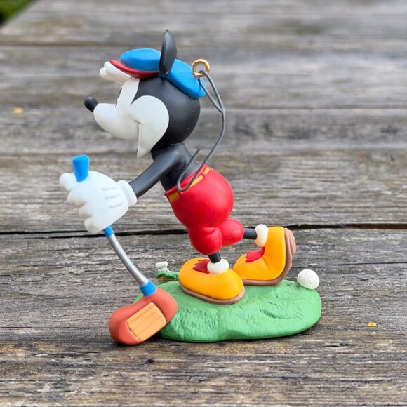 Lot of 4 DISNEY Hallmark MICKEY Mouse Christmas ornaments Golf Graduation Lights - Picture 11 of 16